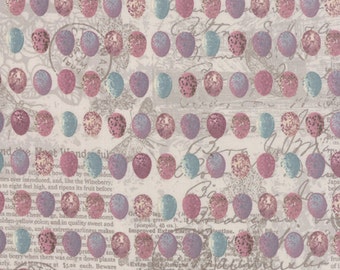 SALE Once Upon a Chicken by Mary Jane Butters for Moda Keepsake Eggs in Grey 1 yard