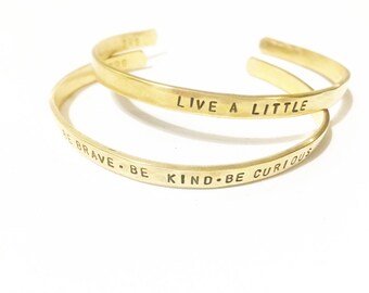 skinny brass stacking cuffs
