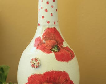 handmade decoupage bottle 0016