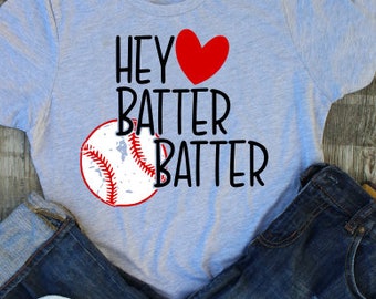 Hey Batter Batter; SVG; PNG; DXF; Digital Download; Vector; Cut File; Cameo File; Silhouette File; Cricut File; Baseball; Baseball File;