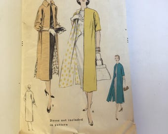 Vintage 50s Vogue Coat Pattern 1955 Pattern 8549 Size 12 Bust 30 Hip 33