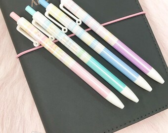 Pastel Watercolor Stripes Gel Pens 0.35mm
