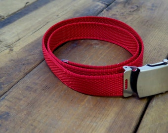 Web Canvas Red Belt Vintage 70s