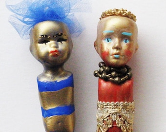 Art doll, hand painted, hand decorated