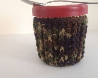 Ice Cream Cozy - Crochet Cozy - Camophlage