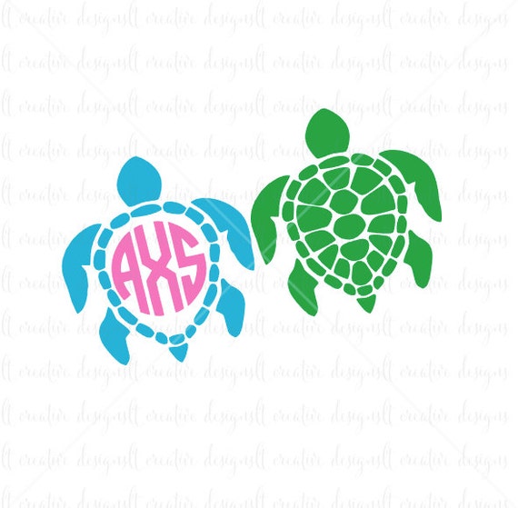 Download Sea Turtle Monogram SVG Sea Turtle SVG Sea Turtle Monogram