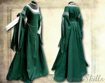 Medieval dress, robe for LARP fantasy in your size-cotton or linen