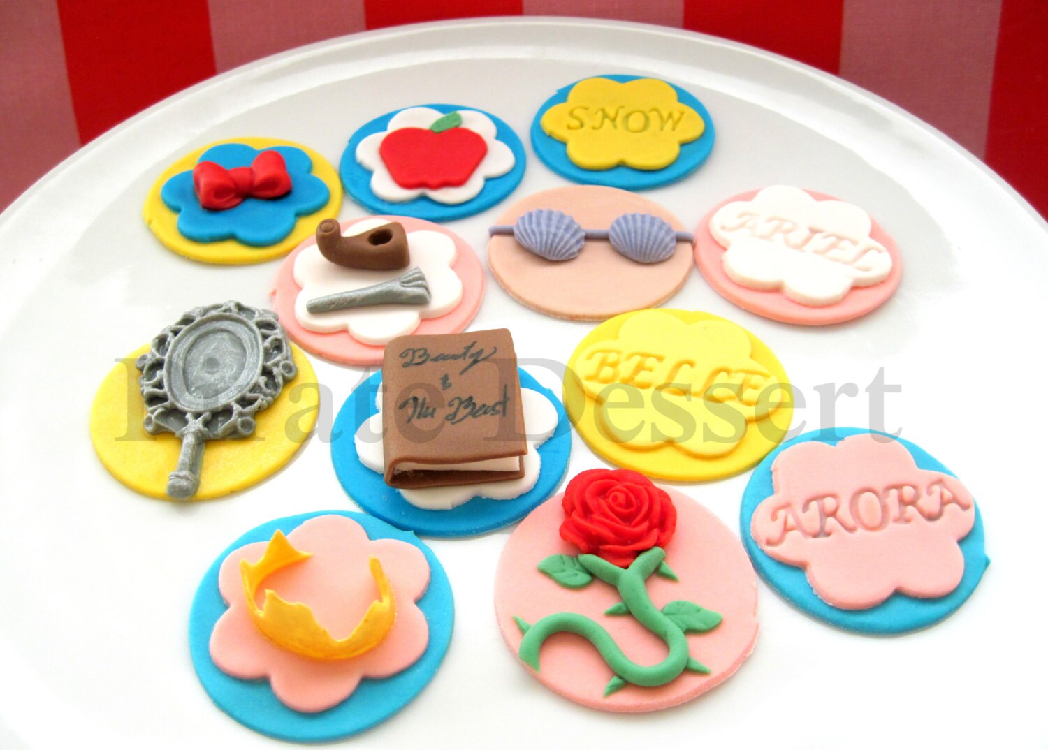 Edible DISNEY PRINCESS Cupcake toppers Classic Princess