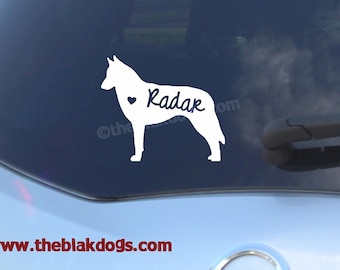 Belgian Malinois Silhouette Vinyl Sticker - personalized Car Decal