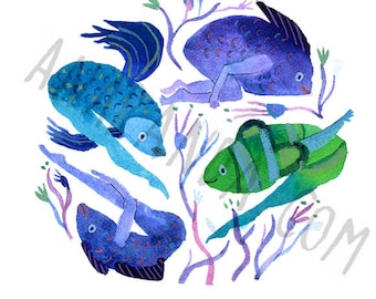 Fish Frolic - Print