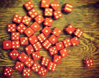 Collection of Vintage Red Dice