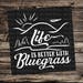 Life is Better With Bluegrass SVG, Silhouette Studio, Cameo, Cricut, Inspirational, Appalachian Mountains, Kentucky, Tennessee Music