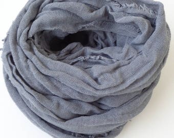 gray scarf gray cotton scarf light weight scarf mens gray scarf grey scarf cotton scarf soft gray scarf