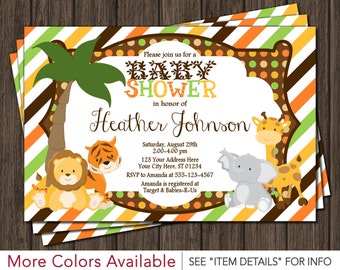 Safari Baby Shower Invitation - Jungle