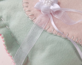 Handmade wedding ring bearer pillow