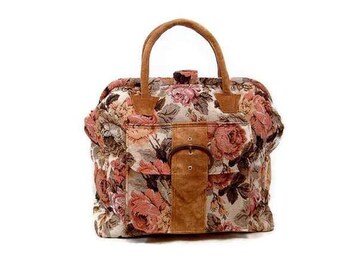PATTERN for Carpet Bag Victorian Shabby Chic Mary Poppins Style Fitting 16 x 4.5 Tubular Spring Loaded Purse Frames