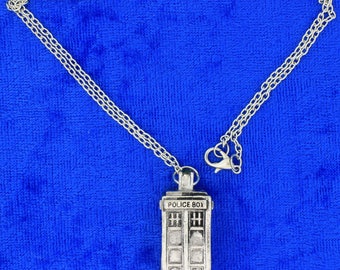 Tardis 3D Police Box Necklace or Keychain Doctor Who Dr Who TV Inspired