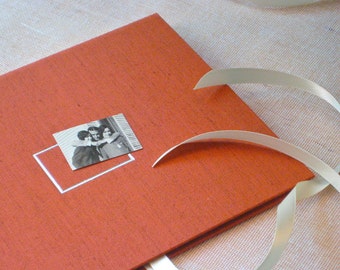 Photo Album Portfolio in Rust Orange