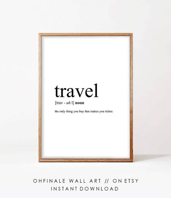 travel definition printable travel quote printable word