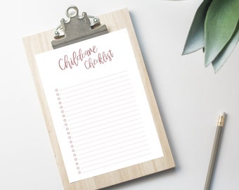Childcare Checklist Childcare To Do List