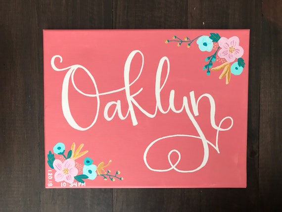 Kids Room Name Sign - Nursery Name Sign - Baby Name Sign