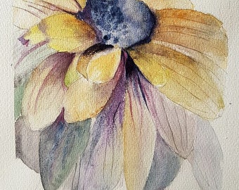 watercolor flower, a daisy