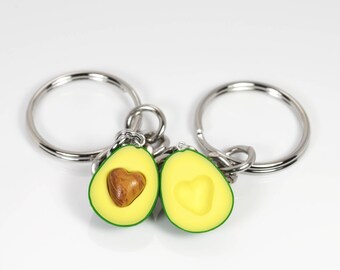 Avocado Keychain with Heart Seed for Best Friends - HASS avocado variety