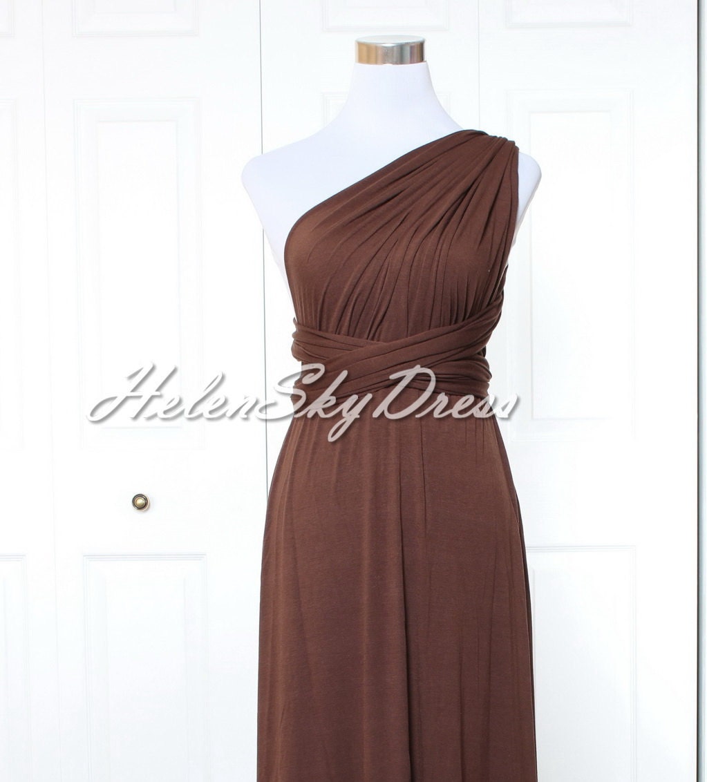 Bridesmaid Convertible Dress dark brown Infinity Dress
