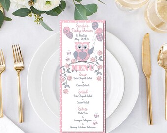 Baby shower menu | Etsy