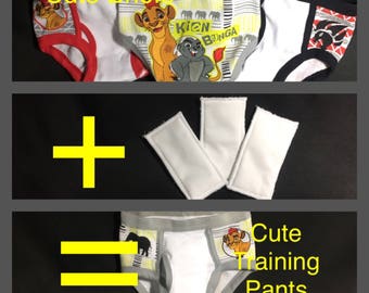 Potty Training Pants Mini Insert little Boy Briefs Mini Soaker Pad 3 pack DIY training pants Convert pocket briefs to training underwear