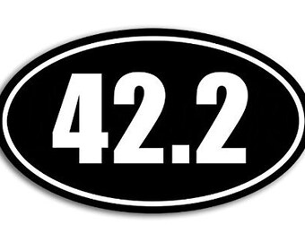 OVAL 42.2 Sticker (marathon kilometers decal)