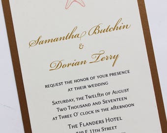 Simply Starfish Wedding Invitation