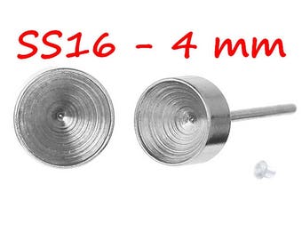 10 Stud Earrings in stainless steel for ss16