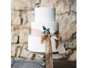 COPPER organic hand-dyed silk ribbon