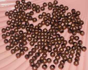 50 Antiqued Copper Round Spacers - 4MM