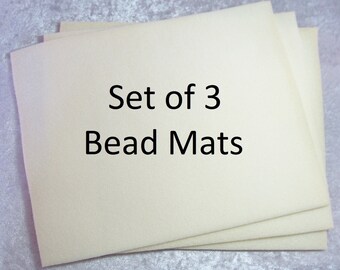 Beading Mat, Vellux Mat, 10x12 Bead Mat, 3 Pack Bead Mats, Beige Bead Mats
