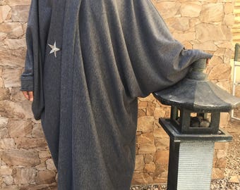 Embroidery wings kimono inspired Abaya Cover up