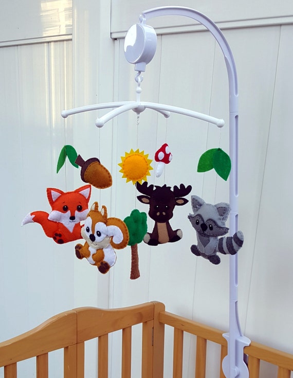 Forest animals crib mobileWoodland animals baby mobileBaby