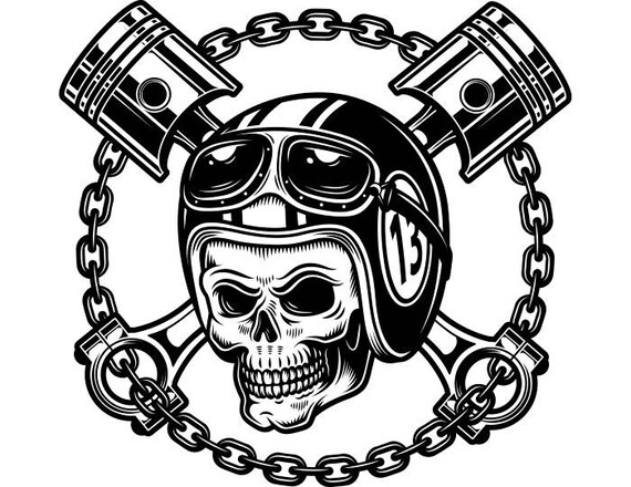 Download Motorcycle Logo 4 Vintage Retro Skull Racing Helmet Goggles