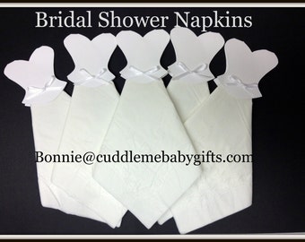 Bridal Shower Bridal Dress Bridal Shower Napkins Bridal Shower Decor Wedding Shower Napkins Bridal Shower Favors Wedding Reception Napkins
