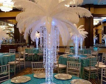Chandelier/3pcs/Chandelier stand/Feathers/ Light / Crystal Chandelier/Wedding Centerpiece for Table/Tabletop Chandelier/wedding Centerpiece