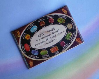 Vintage 20s Birthstone Celluloid Advertising Pocket Mirror WWI Veterans Auxiliary