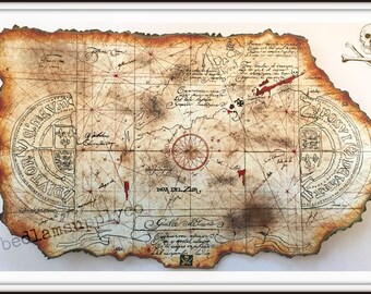 Goonies Treasure Map Print
