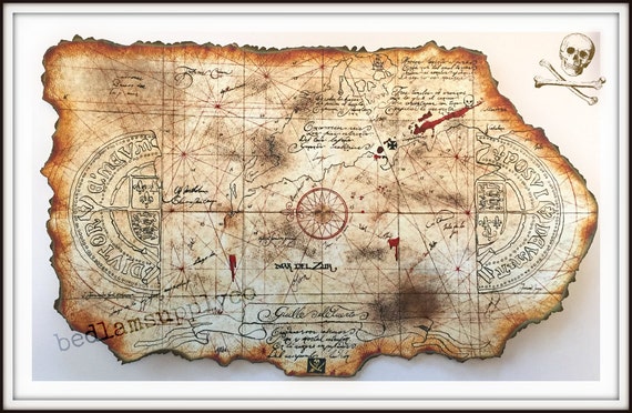 goonies treasure map print