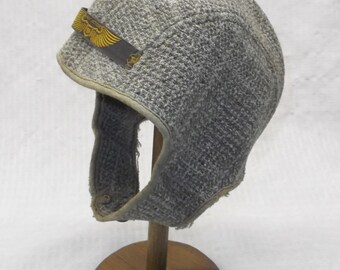 1930s Vintage Child's Wool Aviator Hat or Helmet