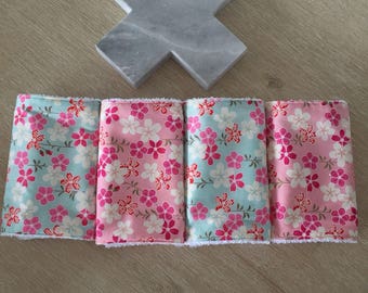 Baby burp cloth / dribble cloth - set of 4