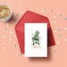 Golum Valentines Card CAN BE PERSONALISED with a name. Personalised items are not refundable