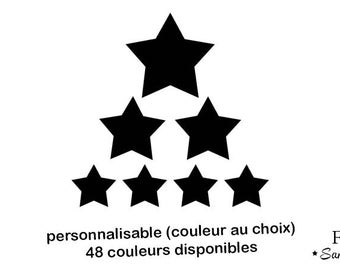 7 star iron-on applique flex