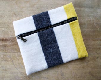 Wool Wallet Glacier National Park Stripe / Glacier Pouch / Glacier Coinpurse / Hudson's Bay Stripe