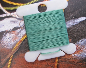 Green Beading Thread Super-Lon String Small Size AA Length 288" Cording for Peyote Stitch Weaving Nymo Nylon SLon Mono Filament Pick Colors